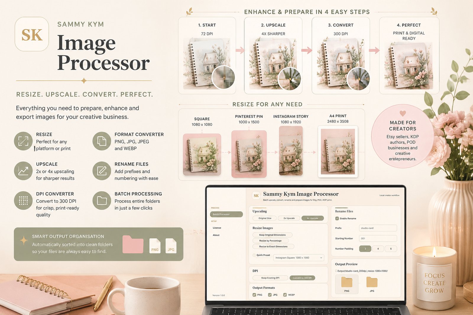 Sammy Kym Image Processor desktop app showcase