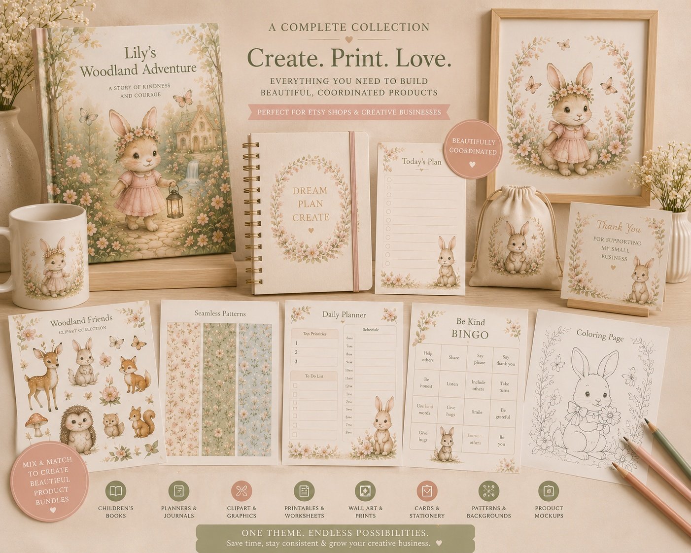 Coordinated creative product collection for shops and makers.