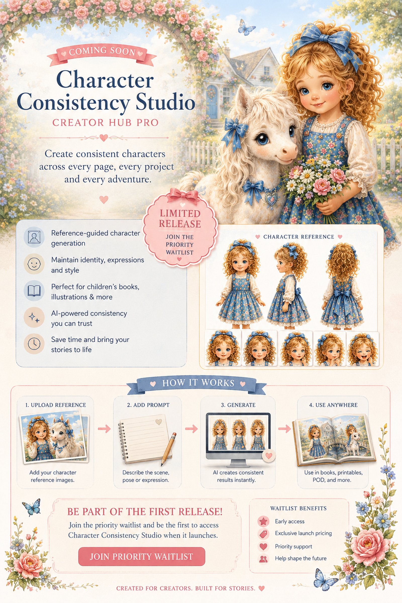 Character Consistency Studio promotional showcase